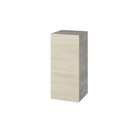 Hängeschrank UNI SYD 35  - D01 Beton - Griffes T00 - D24 Ohio - Links