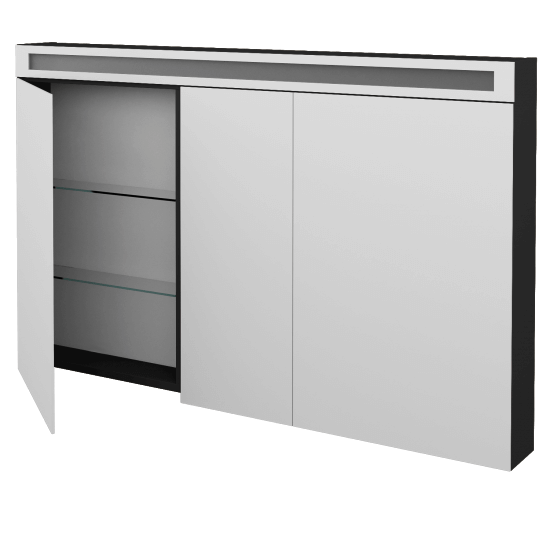 Spiegelschrank NEXT GA3O 130  - N03 Graphite