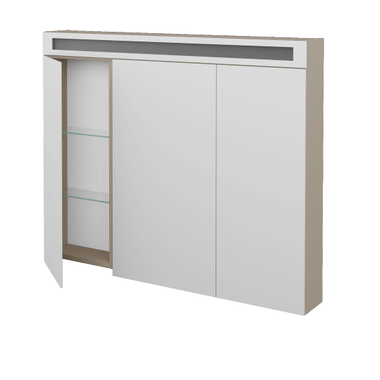 Spiegelschrank ORO GA3OE 100  - L04 Taupe Lack Hochglanz