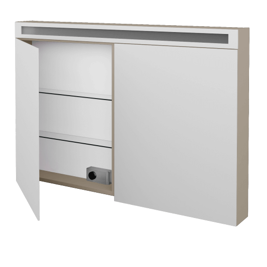 Spiegelschrank ORO GA2OE 120  - L04 Taupe Lack Hochglanz