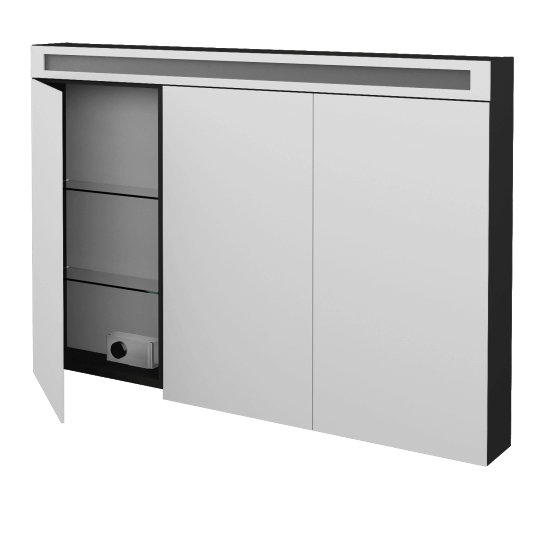 Badezimmer Spiegelschrank ORO GA3OE 120  - N03 Graphite