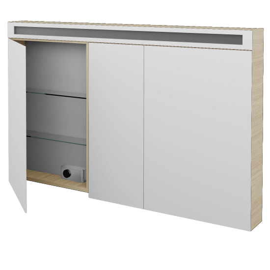 Spiegelschrank ORO GA3OE 130  - D04 Eiche