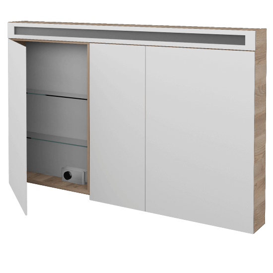 Spiegelschrank ORO GA3OE 130  - D17 Eiche Colorado