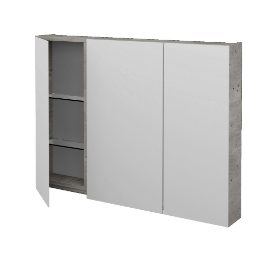 Badezimmer Spiegelschrank AMBIENTE GA3E 100  - D01 Beton