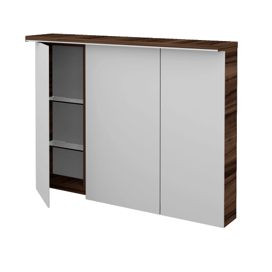 Spiegelschrank LINEA GA3OE 100  - D06 Nussbaum