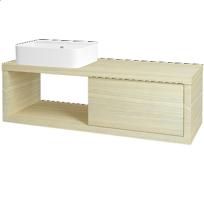 Badezimmerschrank MOVE SZZO 120 (Waschtisch Joy 2)  - D04 Eiche - D04 Eiche - Links