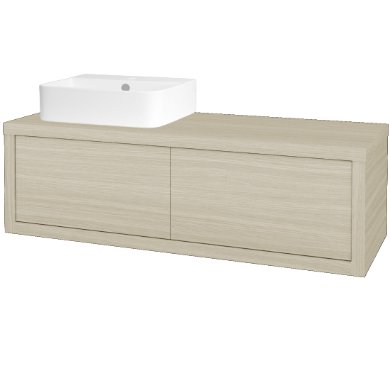 Badezimmerschrank MOVE SZZ2 120 (Waschtisch Joy 3)  - D04 Eiche - D04 Eiche - Links