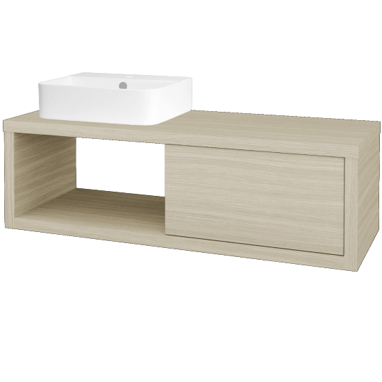 Badezimmerschrank MOVE SZZO 120 (Waschtisch Joy 3)  - D04 Eiche - D04 Eiche - Links