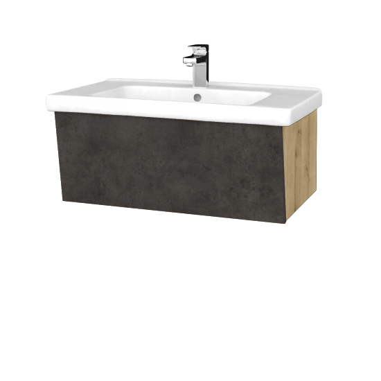 Badezimmerschrank EDITION SZZ 80 (Waschtisch Harmonia)  - D09 Eiche Arlington - D16 Dark Beton