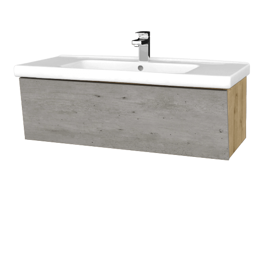 Badezimmerschrank EDITION SZZ 100 (Waschtisch Harmonia)  - D09 Eiche Arlington - D01 Beton