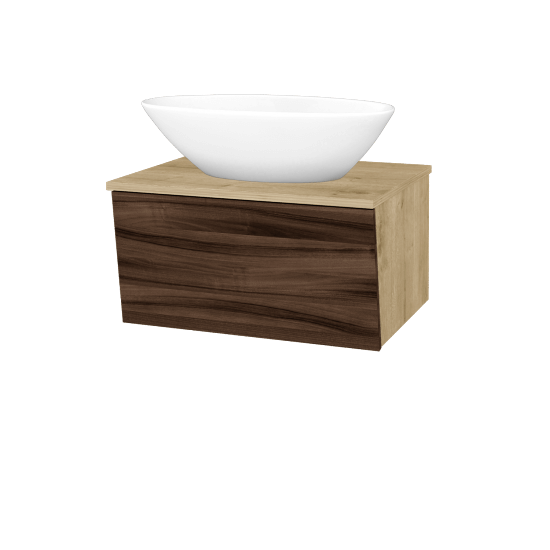 Badezimmerschrank EDITION SZZ 65 (Waschtisch Triumph)  - D09 Eiche Arlington - D06 Nussbaum - Nein