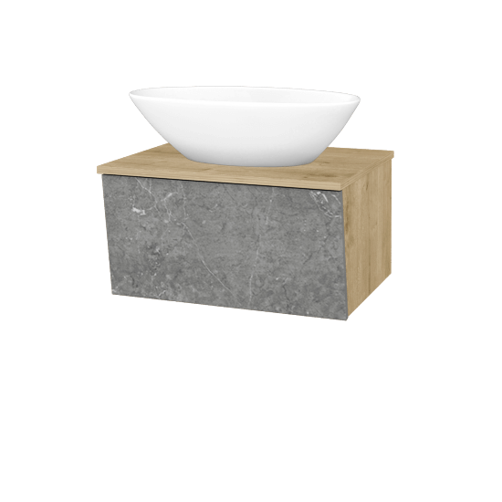 Badezimmerschrank EDITION SZZ 65 (Waschtisch Triumph)  - D09 Eiche Arlington - D20 Galaxy - Nein