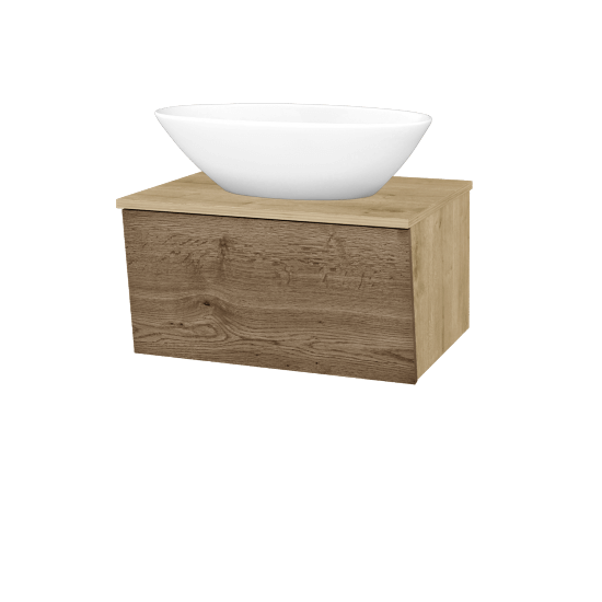 Badezimmerschrank EDITION SZZ 65 (Waschtisch Triumph)  - D09 Eiche Arlington - D21 Tobacco - Nein
