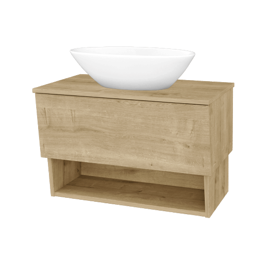 Badezimmerschrank EDITION SZZO 80 (Waschtisch Triumph)  - D09 Eiche Arlington - D09 Arlington - Nein