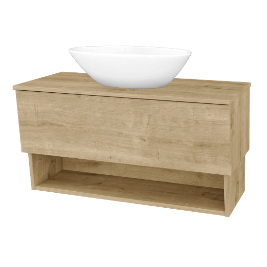 Badezimmerschrank EDITION SZZO 100 (Waschtisch Triumph)  - D09 Eiche Arlington - D09 Arlington - Nein