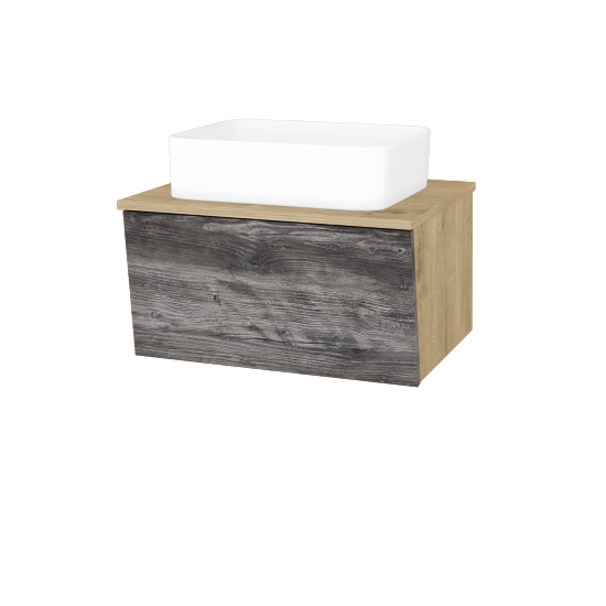 Badezimmerschrank EDITION SZZ 65 (Waschtisch Joy)  - D09 Eiche Arlington - D10 Kiefer Jackson - Nein