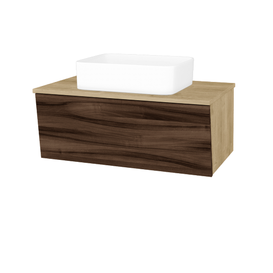 Badezimmerschrank EDITION SZZ 80 (Waschtisch Joy)  - D09 Eiche Arlington - D06 Nussbaum - Nein