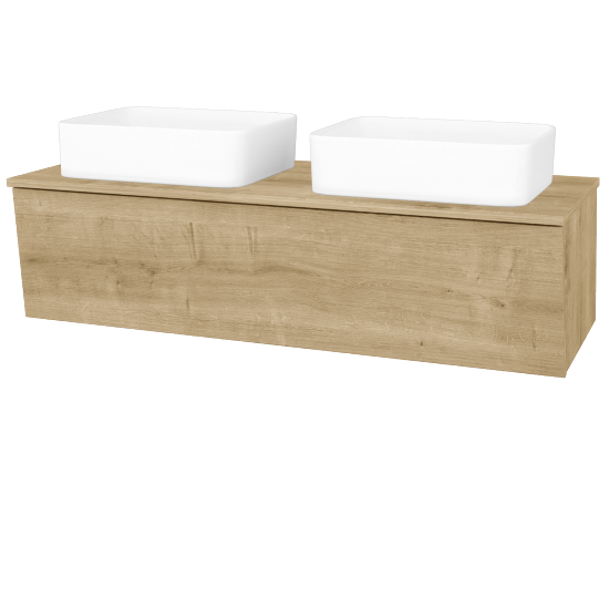 Badezimmerschrank EDITION SZZ 125 (2 Waschtische Joy)  - D09 Eiche Arlington - D09 Arlington - Nein