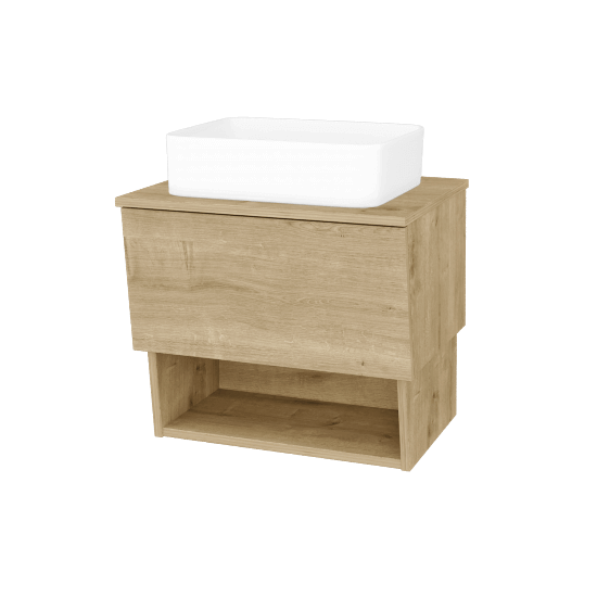 Badezimmerschrank EDITION SZZO 65 (Waschtisch Joy)  - D09 Eiche Arlington - D09 Arlington - Nein