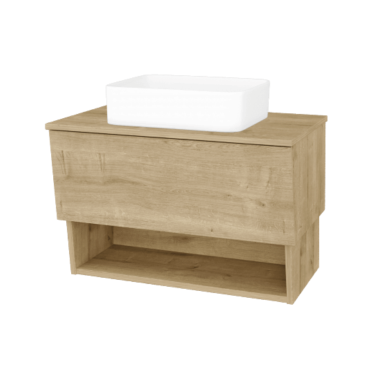 Badezimmerschrank EDITION SZZO 80 (Waschtisch Joy)  - D09 Eiche Arlington - D09 Arlington - Nein
