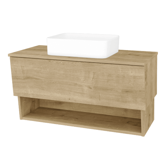 Badezimmerschrank EDITION SZZO 100 (Waschtisch Joy)  - D09 Eiche Arlington - D09 Arlington - Nein