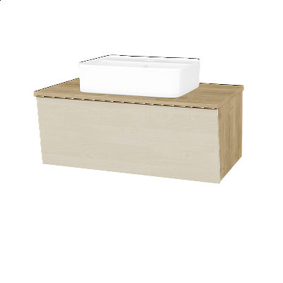 Badezimmerschrank EDITION SZZ 80 (Waschtisch Joy 2)  - D09 Eiche Arlington - D02 Birke