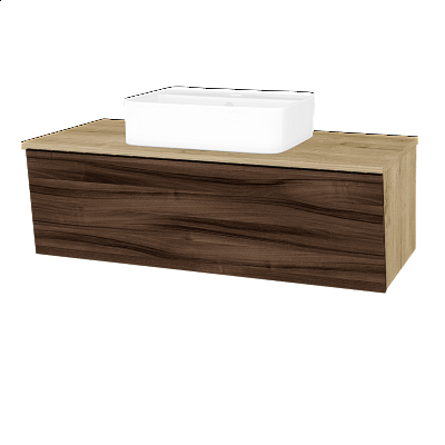 Badezimmerschrank EDITION SZZ 100 (Waschtisch Joy 2)  - D09 Eiche Arlington - D06 Nussbaum