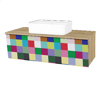 Badezimmerschrank EDITION SZZ 100 (Waschtisch Joy 2)  - D09 Eiche Arlington - IND Individual