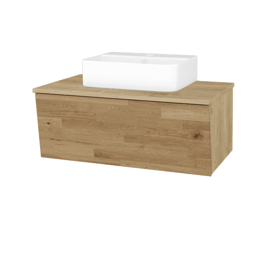 Badezimmerschrank EDITION SZZ 80 (Waschtisch Joy 3)  - D09 Eiche Arlington - A01 Eiche (Massivholz) - Nein