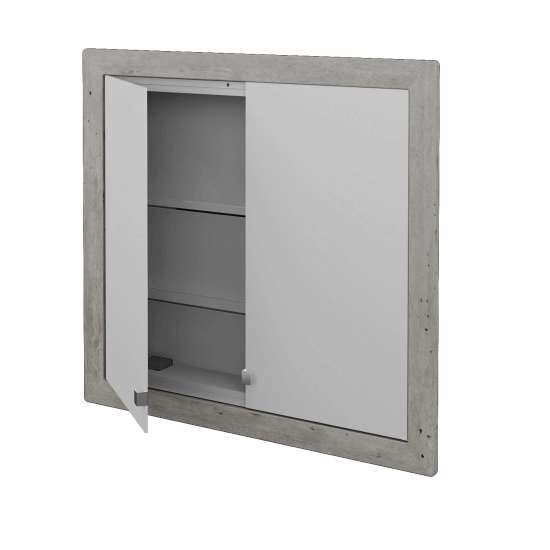 Einbaubarer Spiegelschrank WALL-IN GA2OE 80  - N99 ŠEDÁ - D01 Beton