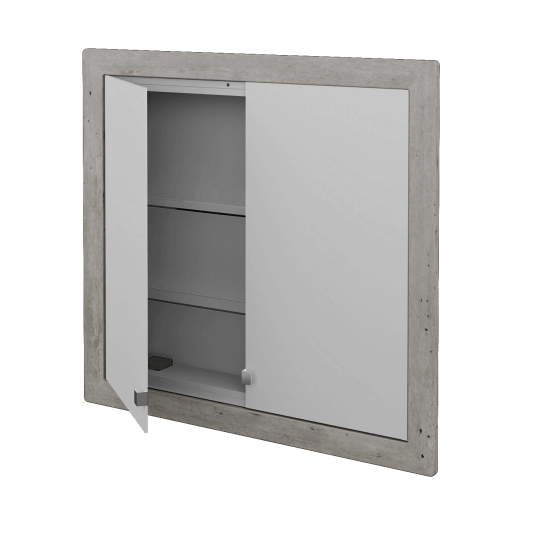 Einbaubarer Spiegelschrank WALL-IN GA2OE 80  - D01 Beton