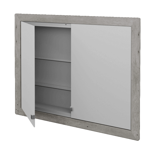 Einbaubarer Spiegelschrank WALL-IN GA2OE 100  - D01 Beton