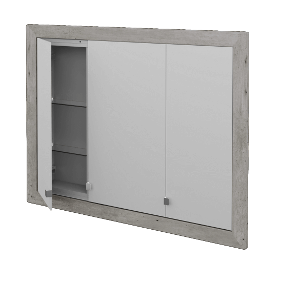 Einbaubarer Spiegelschrank WALL-IN GA3OE 100  - D01 Beton