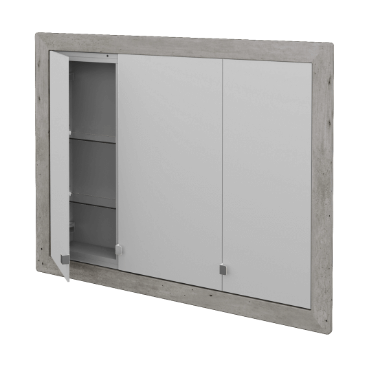 Einbaubarer Spiegelschrank WALL-IN GA3OE 100  - L04 Taupe Lack Hochglanz