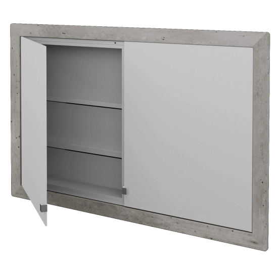 Einbaubarer Spiegelschrank WALL-IN GA2OE 120  - D01 Beton