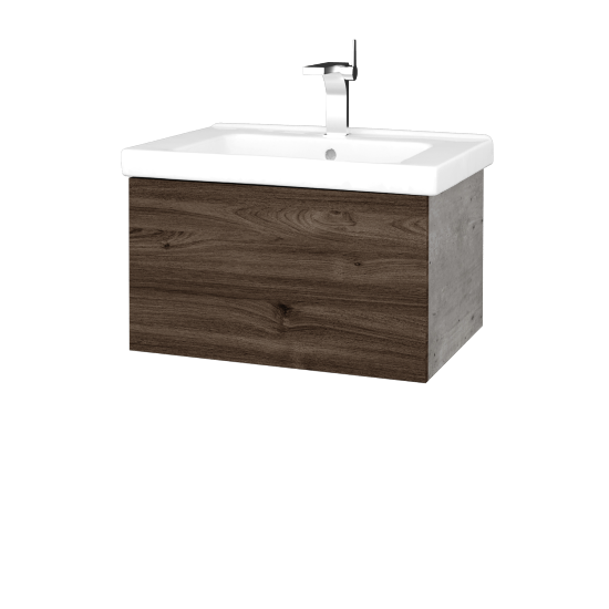 Waschtischunterschrank FLAT SZZ 65 (Waschtisch Harmonia)  - D01 Beton - D25 Teak