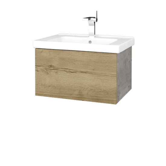Waschtischunterschrank FLAT SZZ 65 (Waschtisch Harmonia)  - D01 Beton - D26 Ontario