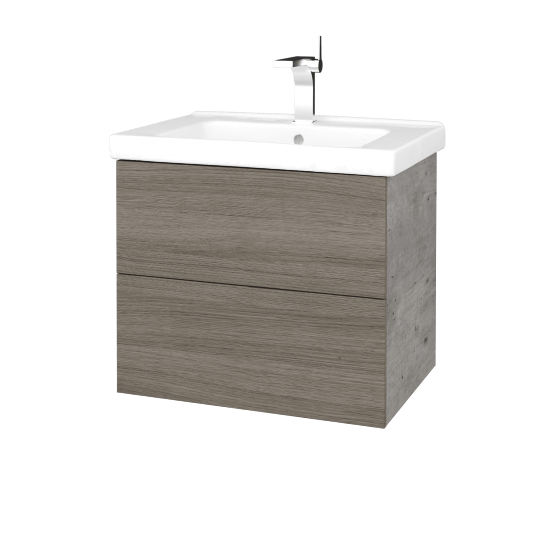 Waschtischunterschrank FLAT SZZ2 60 (Waschtisch Harmonia)  - D01 Beton - D03 Cafe