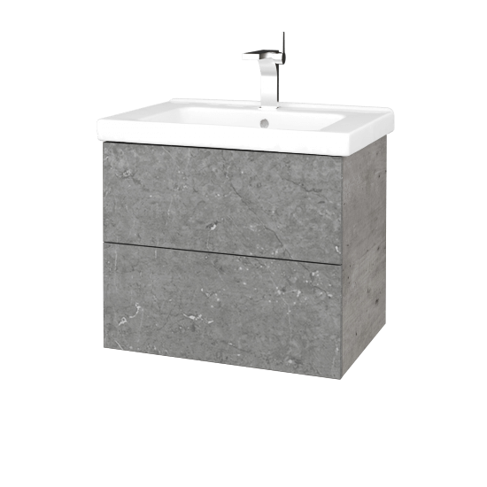 Waschtischunterschrank FLAT SZZ2 60 (Waschtisch Harmonia)  - D01 Beton - D20 Galaxy