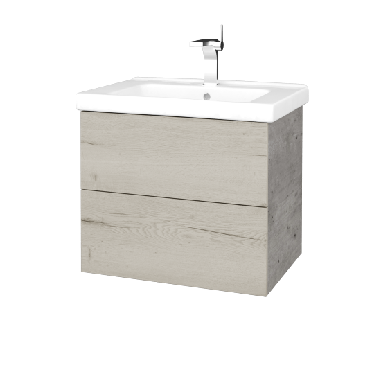Waschtischunterschrank FLAT SZZ2 60 (Waschtisch Harmonia)  - D01 Beton - D28 Alberta