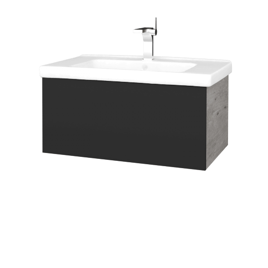 Waschtischunterschrank FLAT SZZ 80 (Waschtisch Harmonia)  - D01 Beton - N03 Graphite