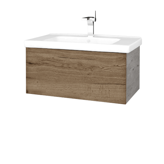 Waschtischunterschrank FLAT SZZ 80 (Waschtisch Harmonia)  - D01 Beton - D21 Tobacco