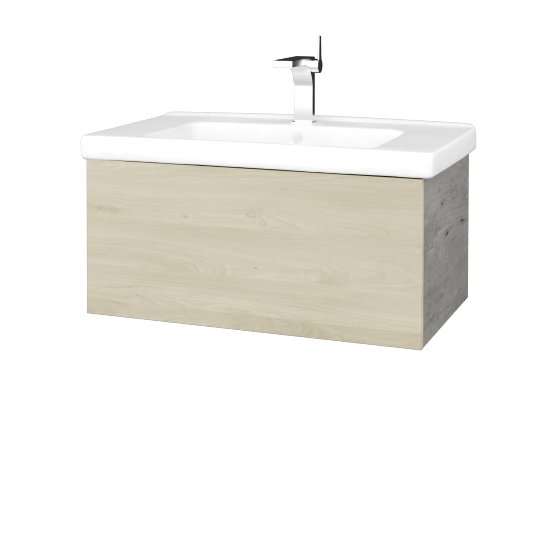 Waschtischunterschrank FLAT SZZ 80 (Waschtisch Harmonia)  - D01 Beton - D24 Ohio