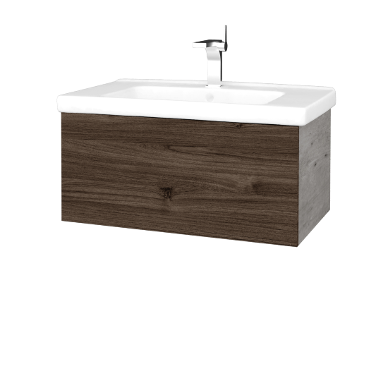 Waschtischunterschrank FLAT SZZ 80 (Waschtisch Harmonia)  - D01 Beton - D25 Teak