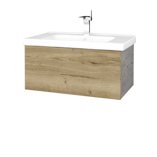 Waschtischunterschrank FLAT SZZ 80 (Waschtisch Harmonia)  - D01 Beton - D26 Ontario