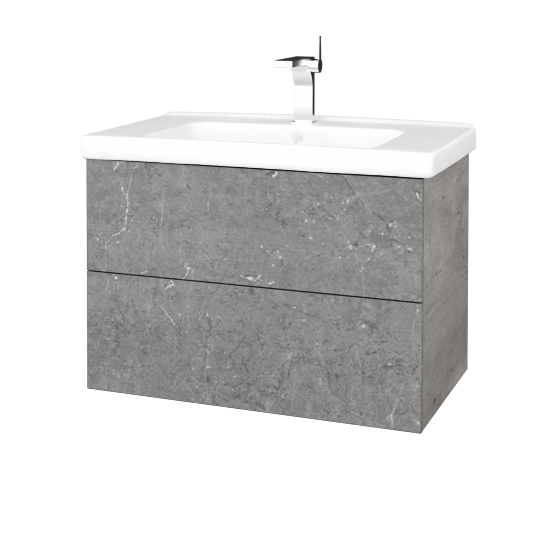 Waschtischunterschrank FLAT SZZ2 80 (Waschtisch Harmonia)  - D01 Beton - D20 Galaxy