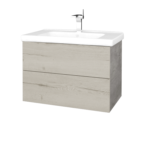 Waschtischunterschrank FLAT SZZ2 80 (Waschtisch Harmonia)  - D01 Beton - D28 Alberta