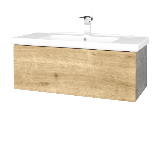 Waschtischunterschrank FLAT SZZ 100 (Waschtisch Harmonia)  - D01 Beton - D09 Arlington