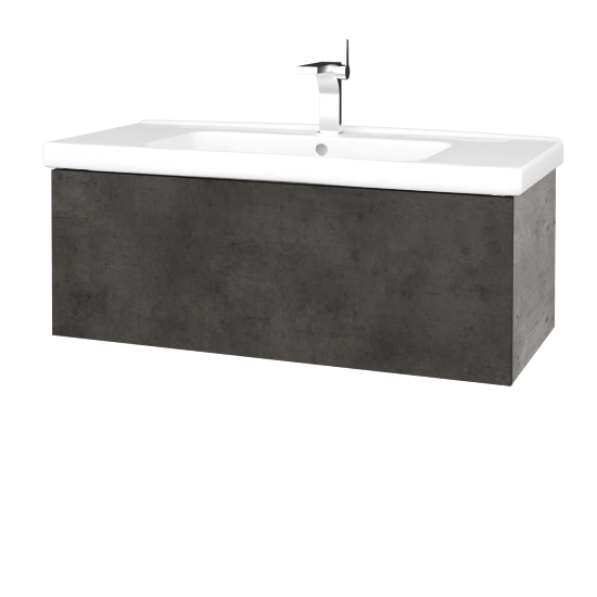 Waschtischunterschrank FLAT SZZ 100 (Waschtisch Harmonia)  - D01 Beton - D16 Dark Beton
