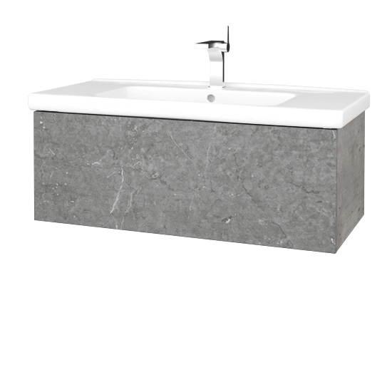 Waschtischunterschrank FLAT SZZ 100 (Waschtisch Harmonia)  - D01 Beton - D20 Galaxy